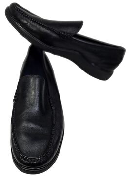 Cole Haan Black Leather Slip-On Loafers. Size 12